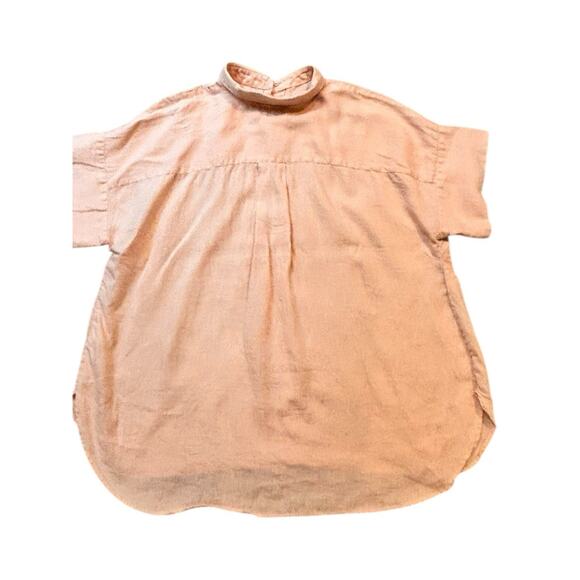 Lauren Ralph Lauren Women's Linen Pale Peach Short Sleeve Button Down Blouse 3X* - Picture 5 of 7
